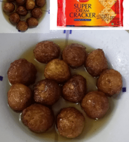 මන්චී ක්රීම් ක්රැකර් ගුලාබ් (විනාඩි 10)